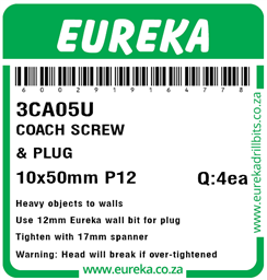 3CA05 - Coach Screw & Plug -3CA05_Label_T